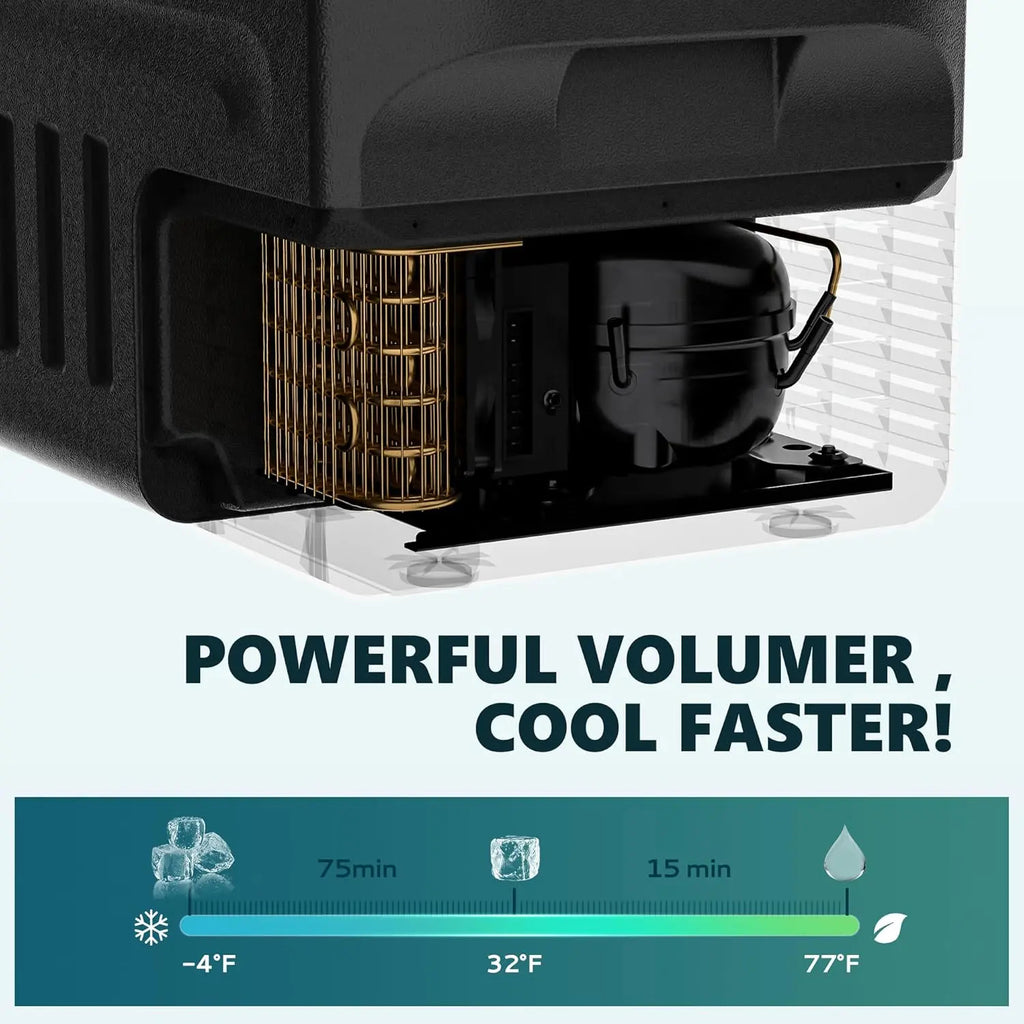 Portable Fridge Outdoor Freezer with 12/24V DC & 110-240V AC